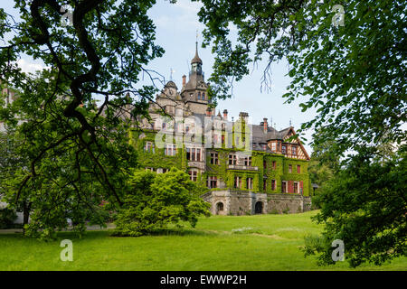 La facciata esterna dell'imponente Schloss Ramholz Foto Stock