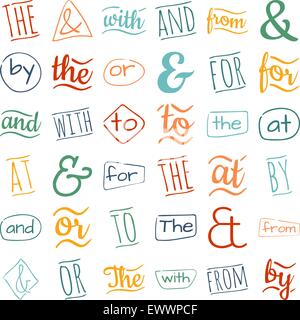 '&' E parole chiave Illustrazione Vettoriale