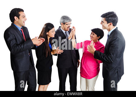 4 Indian business partner Gossip Foto Stock