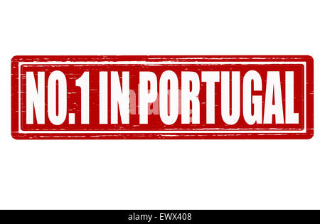 Timbro con testo non uno in Portogallo all'interno, illustrazione Foto Stock