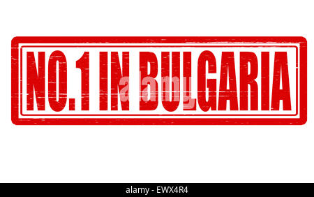 Timbro con testo nessuno in Bulgaria all'interno, illustrazione Foto Stock