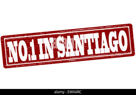 Timbro con testo nessuno in Santiago interno, illustrazione Foto Stock