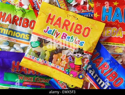 Haribo caramelle, vicino. Foto Stock