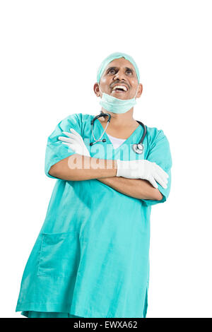 1 chirurgo indiano uomo medico pongono permanente Foto Stock