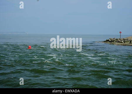 Mudeford Dorset su una bella serata estiva Foto Stock