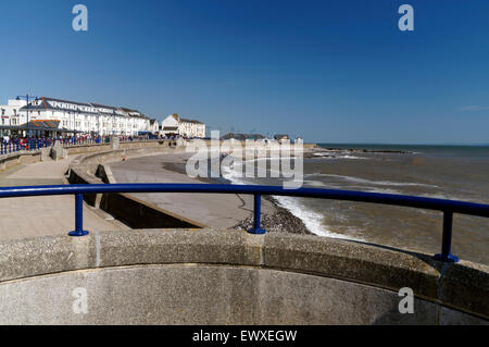 Lungomare spiaggia o asfalto Beach, Porthcawl, Wales, Regno Unito. Foto Stock