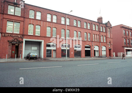 Sito del famoso Hacienda night club e luogo in cui ascoltare musica in Whitworth Street West, Manchester. Una volta etichettati i più famosi club in tutto il mondo, è associato con il luogo di acid house e rave musica. Le foto scattate: 8 dicembre 1989. Foto Stock