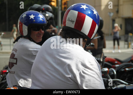 Harley Davidson Moto raduno Luglio 2011 a Barcellona Foto Stock