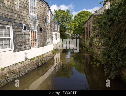 Il Truro fiume nella città di Truro, Cornwall, Regno Unito Foto Stock