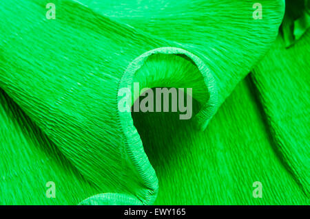 Primo piano del verde crespato carta crespa Foto Stock