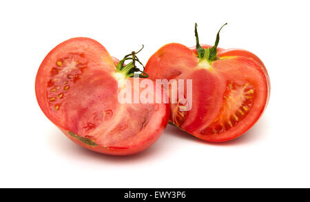 Grande massa-pomodoro coltivate isolati su sfondo bianco Foto Stock