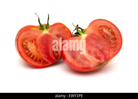 Grande massa-pomodoro coltivate isolati su sfondo bianco Foto Stock