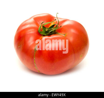 Grande massa-pomodoro coltivate isolati su sfondo bianco Foto Stock