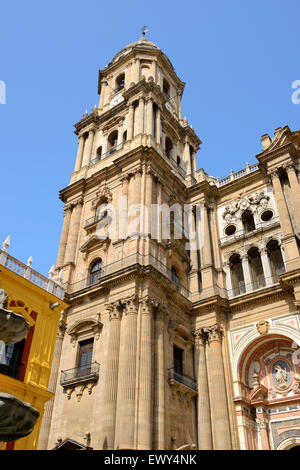 Cattedrale di Malaga " La Manquita' (la signora One-Armed) nel centro storico di Malaga, Andalusia, Spagna meridionale Foto Stock