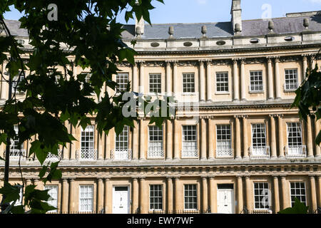 In,il Circus, un famoso esempio di georgiano, architettura, nella città,Centro, di vasca da bagno, iniziata nel 1754 e completata nel 1768. Il Somerset, Inghilterra,U.K.,UK Foto Stock