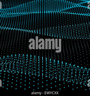 Abstract bokeh onde punti Foto Stock