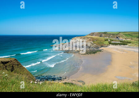 Chiesa cove, Gunwalloe, Cornwall, Regno Unito Foto Stock