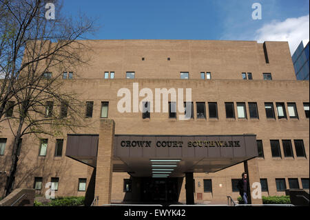 Londra, UK, 10 aprile 2014,Crown Court,Southwark,comunemente noto come Southwark Crown Court,è uno di tre giudici corona London SE1 area cap,lungo con Inner London Crown Court Blackfriars Crown Court. Foto Stock