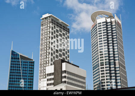 CBD. Il Distretto Centrale degli Affari.Vista dal Britomart hub di trasporto. Auckland, Nuova Zelanda Foto Stock