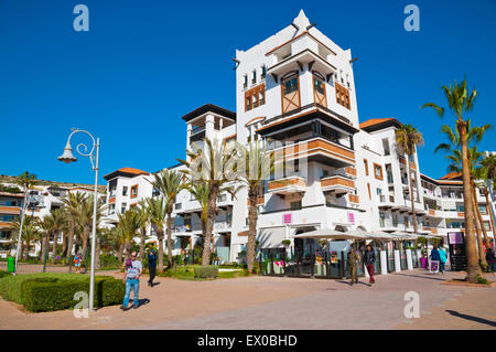 Marina, la zona del porto, Agadir, la valle del Souss, nel sud del Marocco, Africa settentrionale Foto Stock