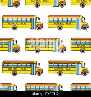 Scuola bus modello senza giunture Illustrazione Vettoriale