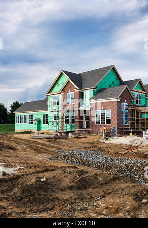 Nuova costruzione in casa, New Jersey, USA. Foto Stock