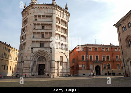 Il Battistero del Duomo di Parma, Foto Stock