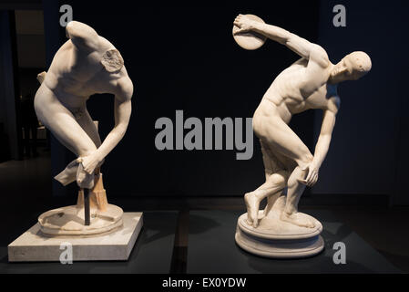 Discus Thrower al Museo Nazionale Romano Foto Stock