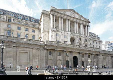 La Bank of England, la città di Londra. Inghilterra, Foto Stock