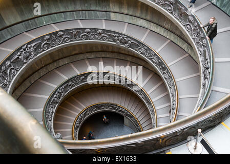 Scala del Bramante in Vaticano Musei Foto Stock