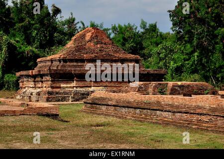 Chiang Mai, Thailandia: il tempio di mattoni rovine di Wat che Khao in Re Mengrai's Wiang Kum Kam Borgo Antico Foto Stock