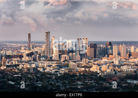 La città di Brisbane dal supporto Foto Stock