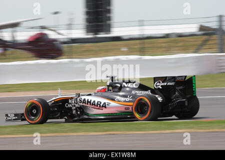 Nico Hulkenberg (GER) nel suo Sahara Force India durante le qualifiche per domenica il Grand Prix Foto Stock