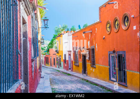 Street View di San Miguel De Allende , Messico Foto Stock