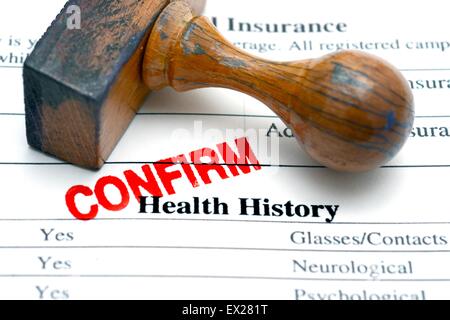 Per la salute sotto forma di storia Foto Stock