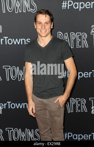 Sydney, Australia. Il 5 luglio 2015. Home & Away attore Jake Speer arriva sul tappeto rosso al Australian Premiere della città di carta a caso Cinema, Westfield Miranda a Sydney. Credito: Richard Milnes/Alamy Live News Foto Stock