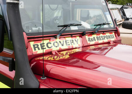 Recupero 4x4 risposta Landrover Defender Foto Stock
