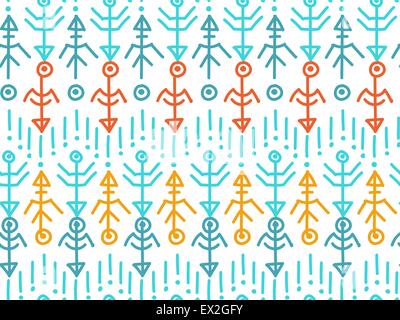 Etnica pattern senza giunture. Aztec sfondo. Illustrazione Vettoriale. Illustrazione Vettoriale