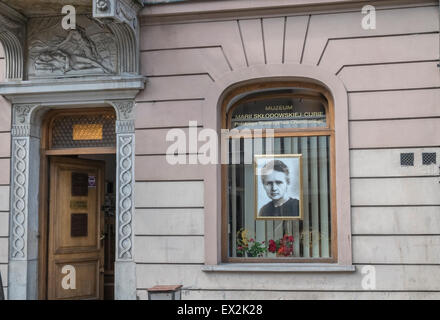 Maria Skłodowska-museo di Curie, Freta Street, New Town, Varsavia, Polonia Foto Stock