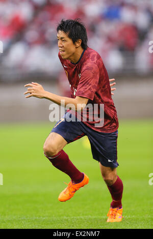 Ibaraki, Giappone. 5 Luglio, 2015. Toru Araiba Calcetto : un gioco di addio di Koji Nakata, Atsushi Yanagisawa e Toru Araiba a Kashima Soccer Stadium di Ibaraki, il Giappone . Credito: Giovanni Osada AFLO/sport/Alamy Live News Foto Stock