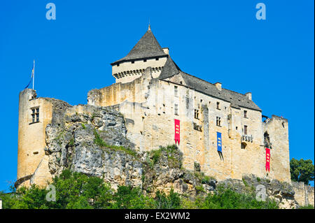 Chateau de Castelnaud, Dordogne, Aquitaine, Francia Foto Stock