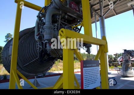 Autentico motore a razzo display, Infinity Science Center, Bay St. Louis, MS Foto Stock