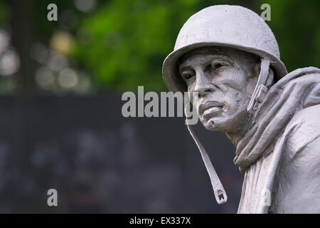 Memoriale dei Veterani di Guerra coreana Washington DC Foto Stock