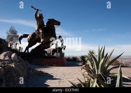 Statua del rivoluzionario messicano generale Francisco "Pancho Villa", che ha sconfitto le forze governative in una battaglia per Zacatecas, 1914 Foto Stock