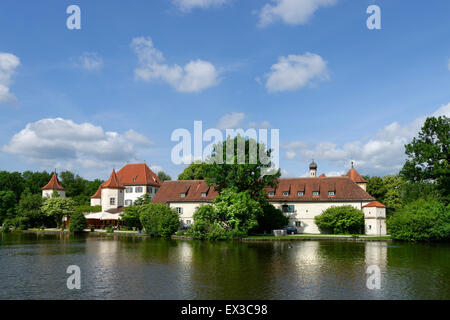 Il castello di Blutenburg, Monaco di Baviera, Baviera, Baviera, Germania Foto Stock