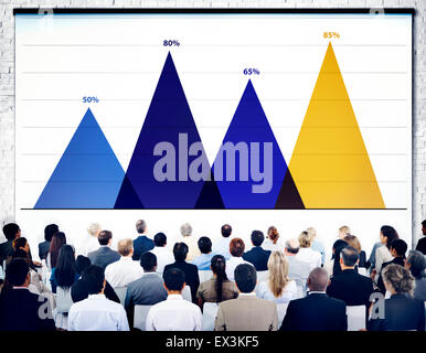 Attività di analisi di dati di Marketing Strategico di concetto grafico Foto Stock