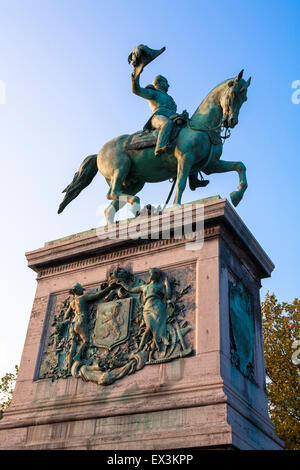 LUX, Lussemburgo, città del Lussemburgo, monumento di Guillaume II. A Place Guillaume. LUX, Lussemburgo, Stadt Luxemburg, Denkmal von Foto Stock