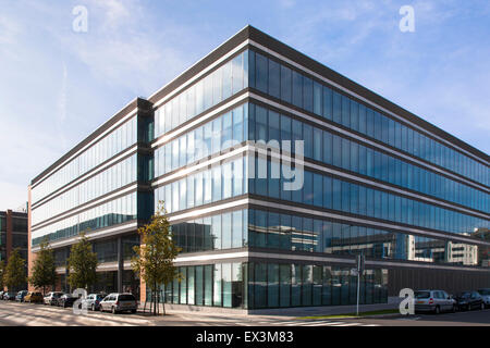 LUX, Lussemburgo, città di Lussemburgo, la Geos edificio in rue Edward Steichen a Kirchberg, in questo edificio sono Foto Stock