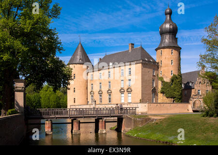 DEU, Germania, Renania Settentrionale-Vestfalia, Muensterland regione, gemen castello ormeggiato a Borken. DEU, Germania, Nordrhein-Westfalen Foto Stock