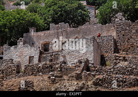 Le rovine della casa di Micro Horio. Foto Stock